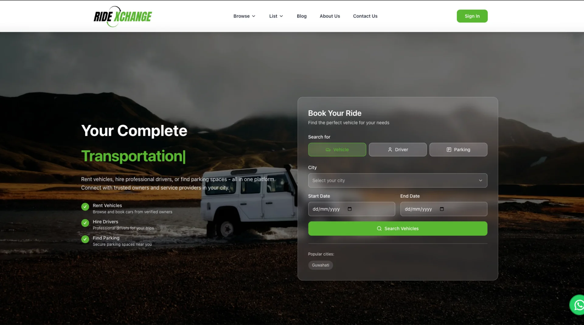 RideXchange — Multi-Service Mobility Marketplace - Transportation & Mobility project by Sitemaker Lab