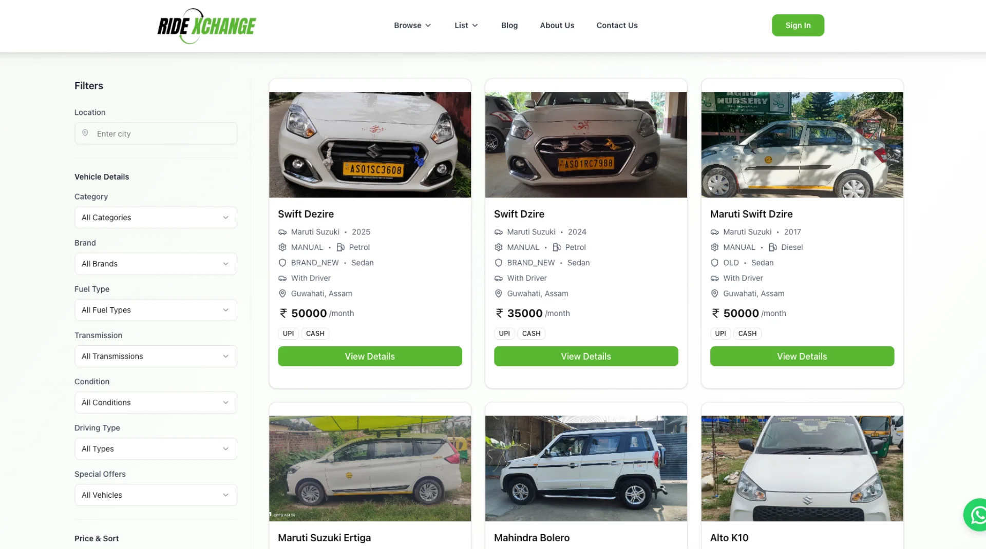 RideXchange — Multi-Service Mobility Marketplace - Transportation & Mobility project implementation screenshot 1 by Sitemaker Lab
